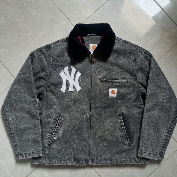 Carhartt Other - Carhartt Acid-wash Reworked Detroit Jacket Smalll Full Zip Long Sleeve